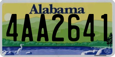 AL license plate 4AA2641
