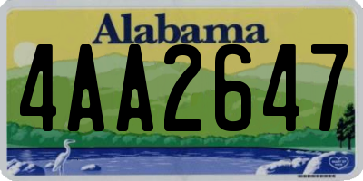 AL license plate 4AA2647