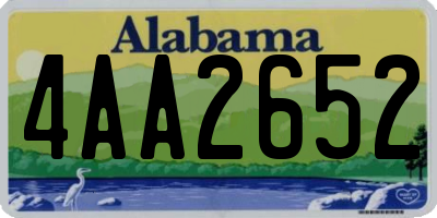 AL license plate 4AA2652