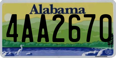 AL license plate 4AA2670
