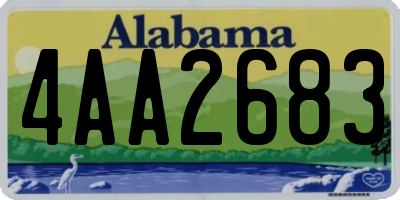 AL license plate 4AA2683