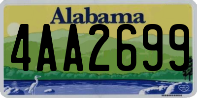 AL license plate 4AA2699