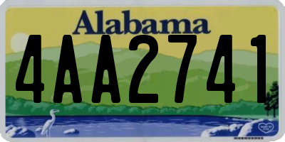 AL license plate 4AA2741