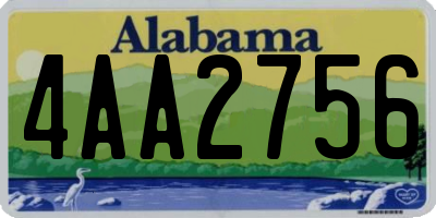 AL license plate 4AA2756