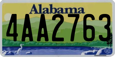 AL license plate 4AA2763