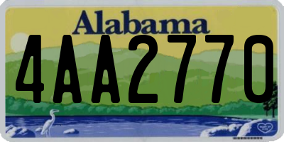 AL license plate 4AA2770