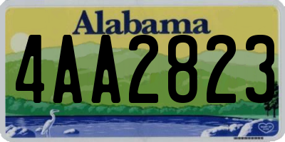 AL license plate 4AA2823