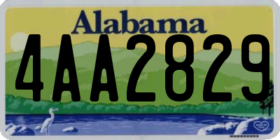 AL license plate 4AA2829