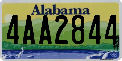 AL license plate 4AA2844
