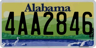 AL license plate 4AA2846