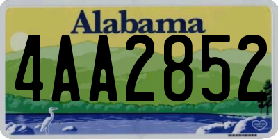 AL license plate 4AA2852