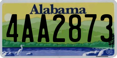 AL license plate 4AA2873