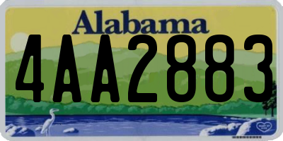 AL license plate 4AA2883