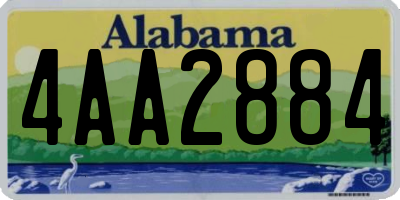 AL license plate 4AA2884