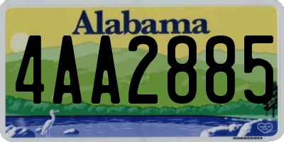 AL license plate 4AA2885