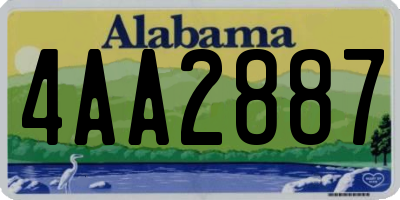 AL license plate 4AA2887