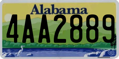 AL license plate 4AA2889