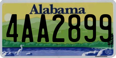 AL license plate 4AA2899