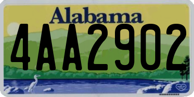 AL license plate 4AA2902