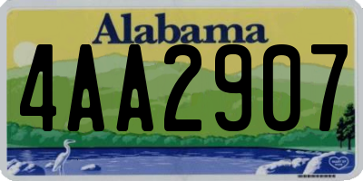 AL license plate 4AA2907