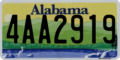 AL license plate 4AA2919
