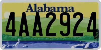 AL license plate 4AA2924