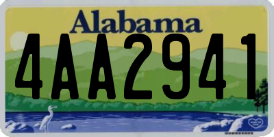 AL license plate 4AA2941