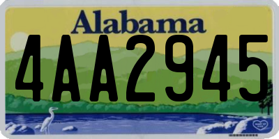 AL license plate 4AA2945