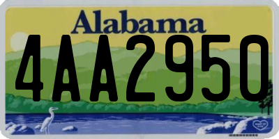 AL license plate 4AA2950