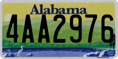 AL license plate 4AA2976