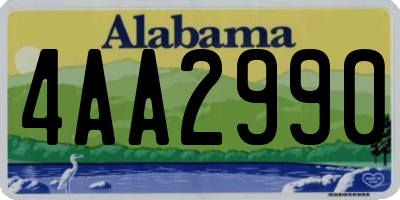 AL license plate 4AA2990