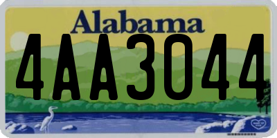 AL license plate 4AA3044