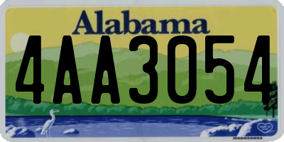 AL license plate 4AA3054