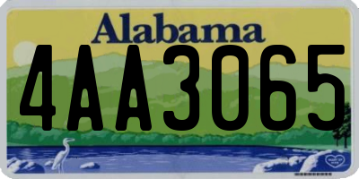 AL license plate 4AA3065