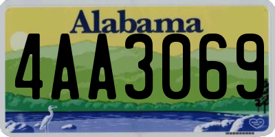 AL license plate 4AA3069