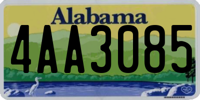 AL license plate 4AA3085