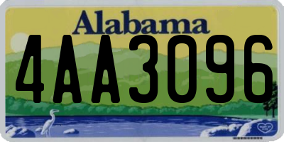 AL license plate 4AA3096