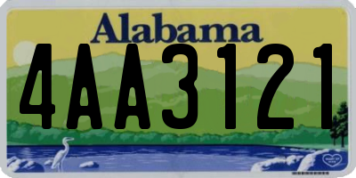 AL license plate 4AA3121