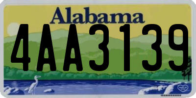 AL license plate 4AA3139