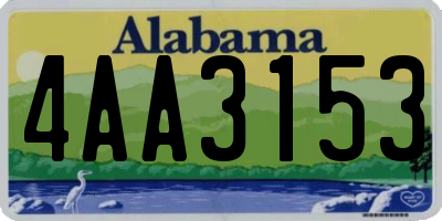 AL license plate 4AA3153