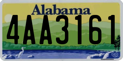 AL license plate 4AA3161