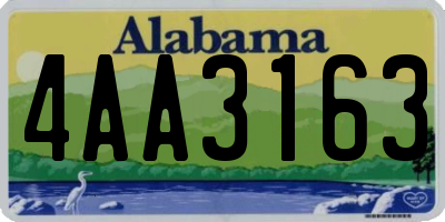 AL license plate 4AA3163