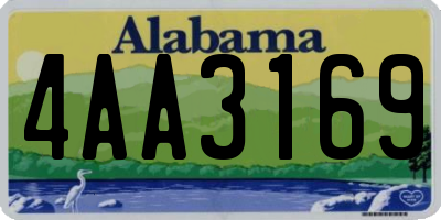 AL license plate 4AA3169
