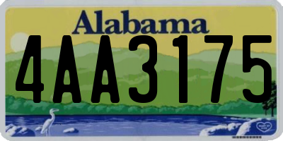 AL license plate 4AA3175
