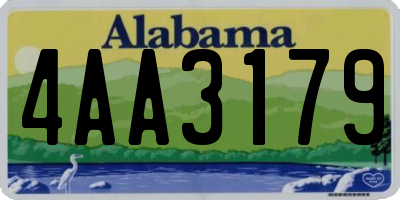 AL license plate 4AA3179