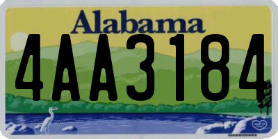 AL license plate 4AA3184