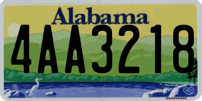 AL license plate 4AA3218