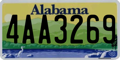 AL license plate 4AA3269