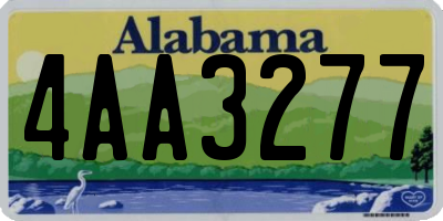 AL license plate 4AA3277