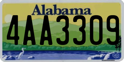 AL license plate 4AA3309